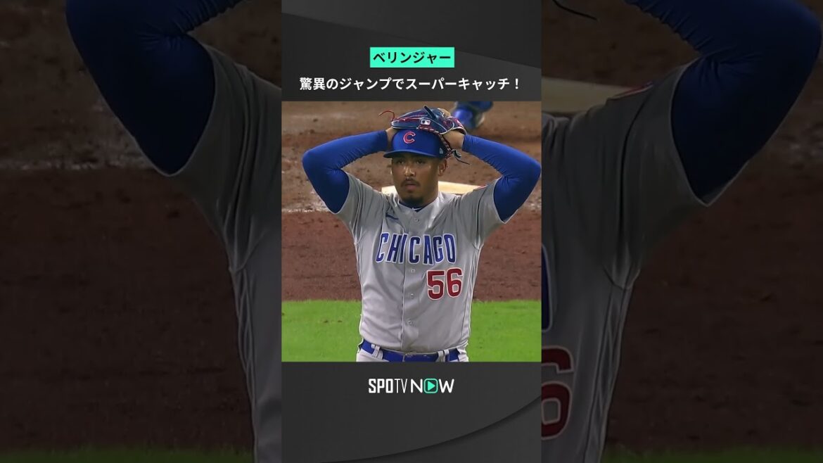 驚異のジャンプ力！ #ベリンジャー がフェンス際の大飛球をスーパーキャッチ #カブス #Cubs #MLB #野球 #メジャーリーグ #メジャー #spotvnow