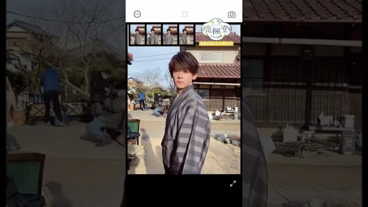 #gifメーカー やってみた🤖後ろにわざと写り込む2人が…👀‼️#鹿楓堂よついろ日和 #毎週土曜よる11時30分 📺💫 #小瀧望 #葉山奨之 #佐伯大地 #ジャニーズWEST #癒やし系飯テロ