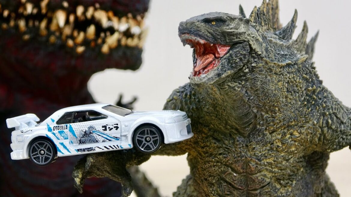 ゴジラがプリントされたGT-Rが最高にかっこよかった☆【Hot Wheels】
