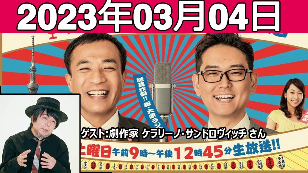 ナイツのちゃきちゃき大放送 ゲスト:  劇作家 ケラリーノ・サンドロヴィッチ さん 2023年03月04日