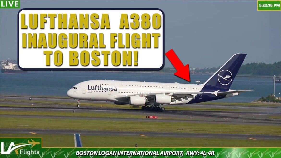 🔴LIVE LUFTHANSA A380 Returns to Boston Logan International | BOS LIVE | BOS Plane Spotting