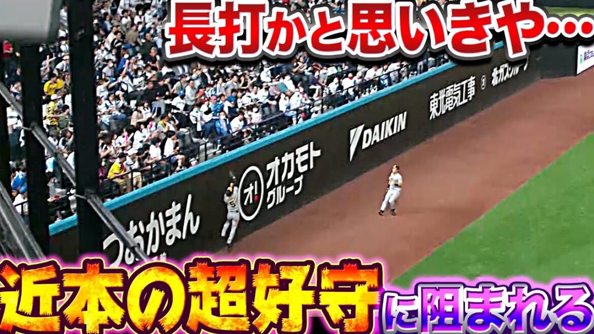 【フェンス際の魔術師…】アルカンタラ『長打かと思いきや…“近本光司の好守“にガッツリ阻まれる』