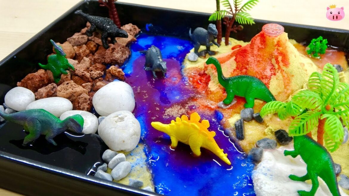 スライムに砂, 小さな恐竜パークを作る! Dinosaur Habitat