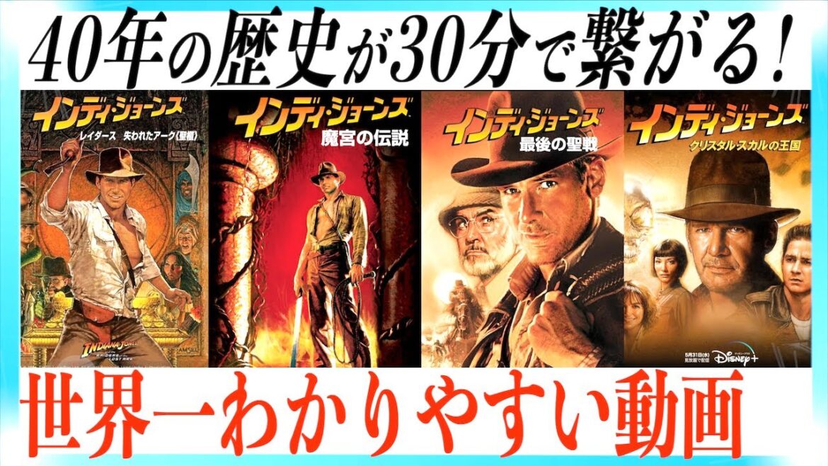 【超まとめ】インディジョーンズシリーズの物語を一挙解説！【運命のダイヤル予習！】