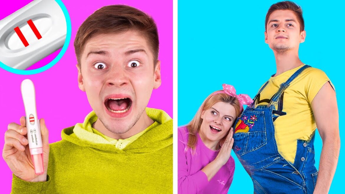 俺が妊娠した！面白い妊婦の場面！