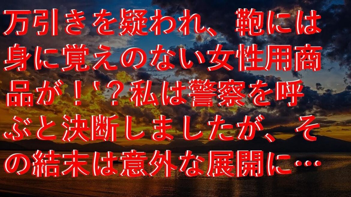 【感動する話】 万引きを疑われ、鞄には身に覚えのない女性用商品が！‛？私は警察を呼ぶと決断しましたが、その結末は意外な展開になります。