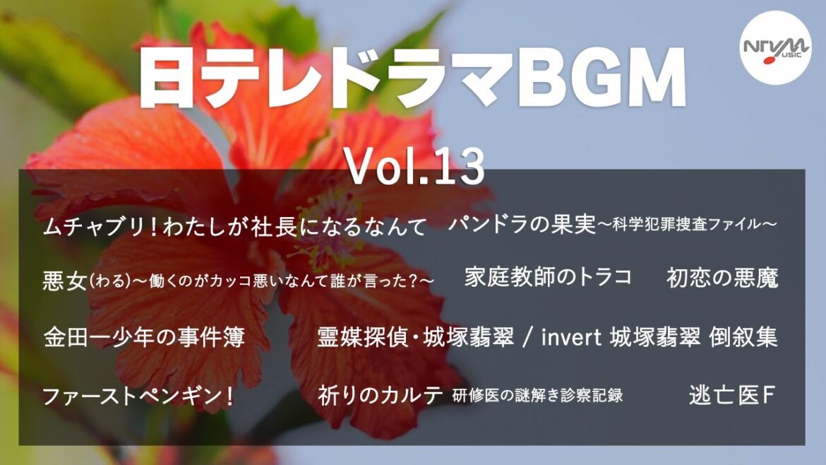【日テレドラマBGMまとめ】家庭教師のトラコ、ファーストペンギン！ 、金田一少年の事件簿他 （全10曲）【作業用BGM】