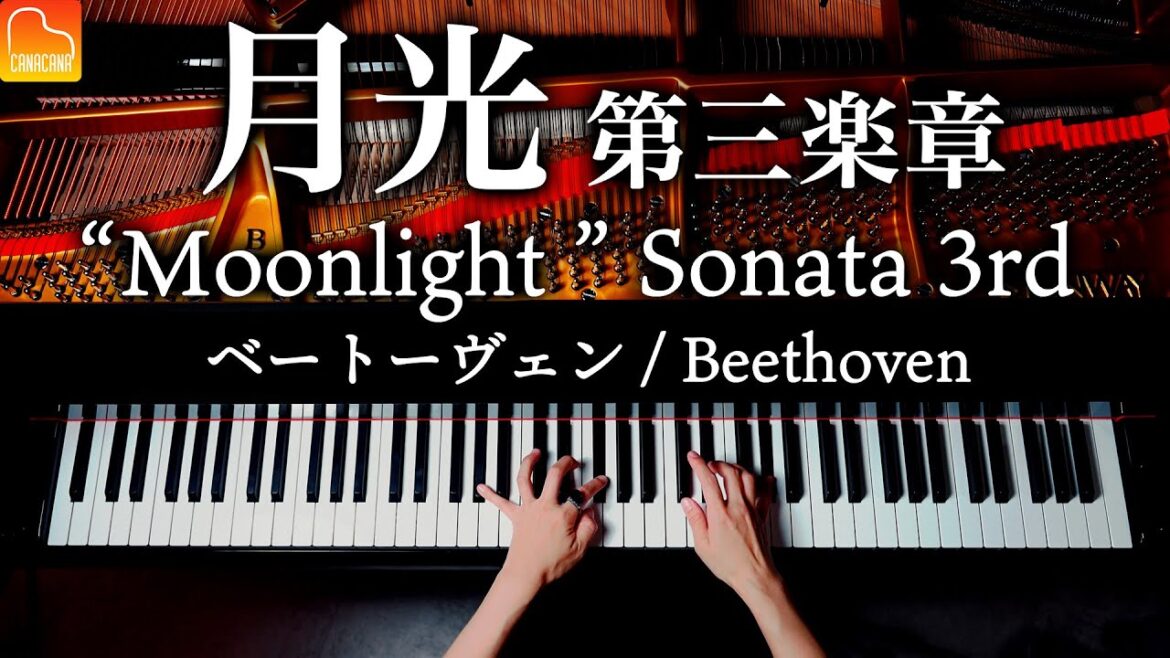 「月光第三楽章ピアノソナタ/ベートーヴェン」スタインウェイピアノで弾き直しし/Beethoven/Moonlight Sonata(3rd Movement)/クラシック/CANACANA