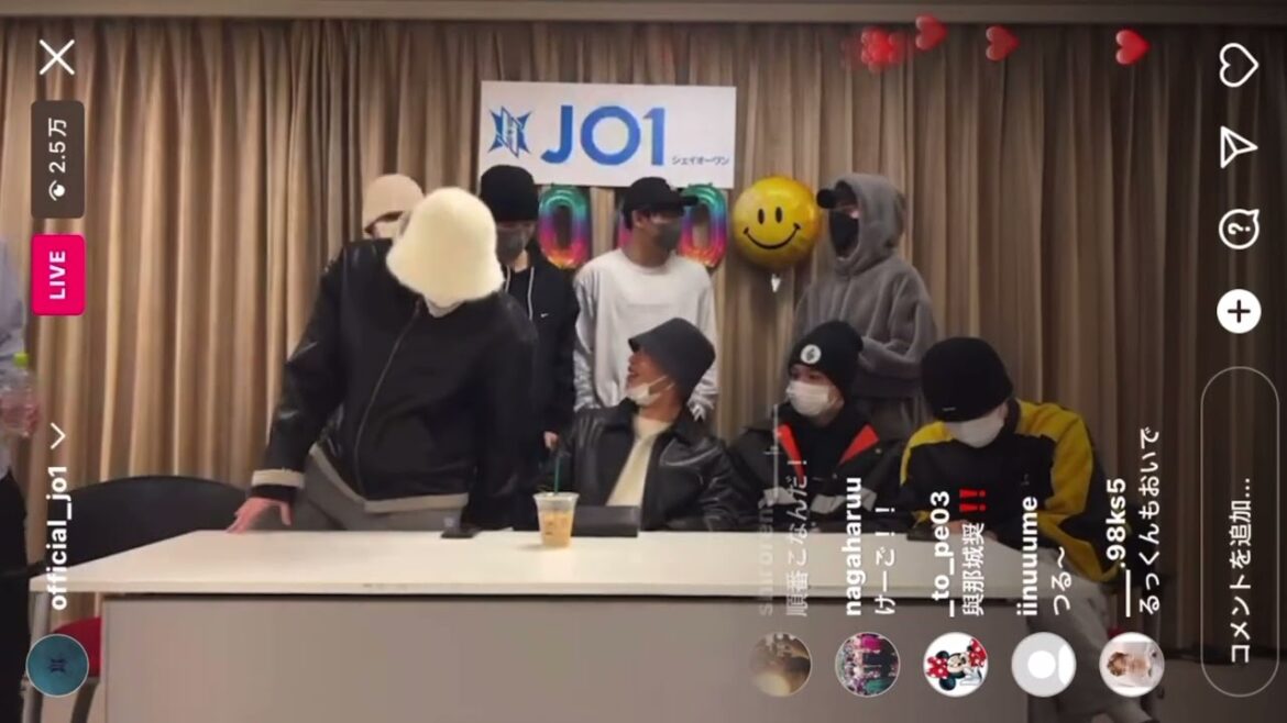 【JO1】インスタライブ20221129｜デビュー1000日おめでとう