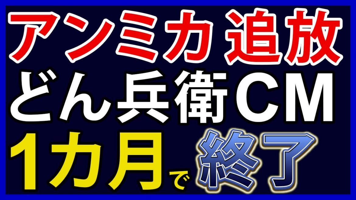 【反日の代償】アンミカさんのどん兵衛CM、1ヶ月持たずに終了してしまう