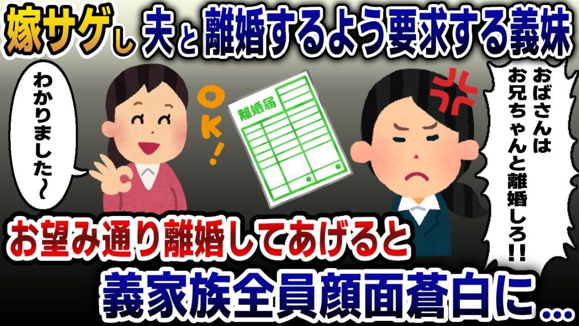 旦那にべったりの義妹「お前なんかお兄ちゃんにふさわしくない！離婚しろ！」旦那「…」→お望みどおりにした結果ｗ【作業用・睡眠用】【2chスカッと】