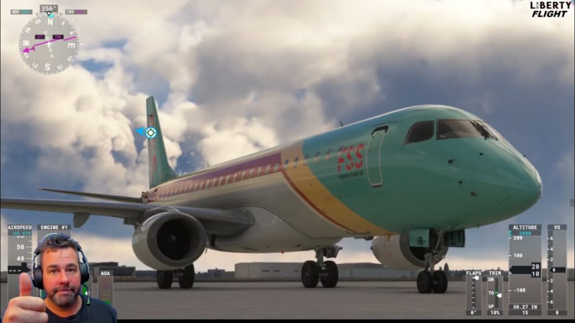 Embraer ERJ-190LR  from CYVR Vancouver  to CYLW Kelowna flight time  50 Min   (472) #msfs Embraer ERJ-190LR  from CYVR Vancouver  to CYLW Kelowna flight time  50 Min   (472) #msfs