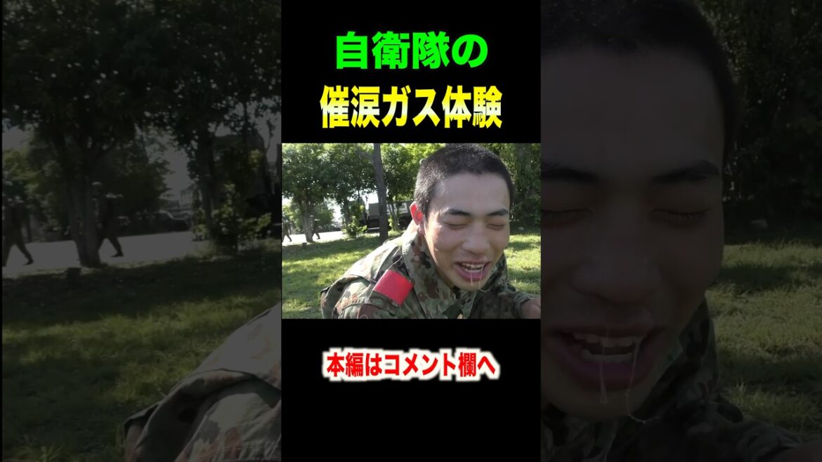 陸自自衛隊の催涙ガス体験（教育）#shorts # トッカグン