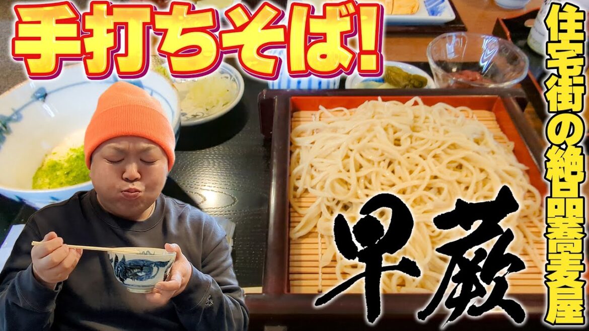 【絶品手打ちそば】とろろとそばつゆが更に蕎麦を手繰らせる。住宅街にある絶品蕎麦屋を味わう。【 早蕨（さわらび） / 宮城県石巻市 】