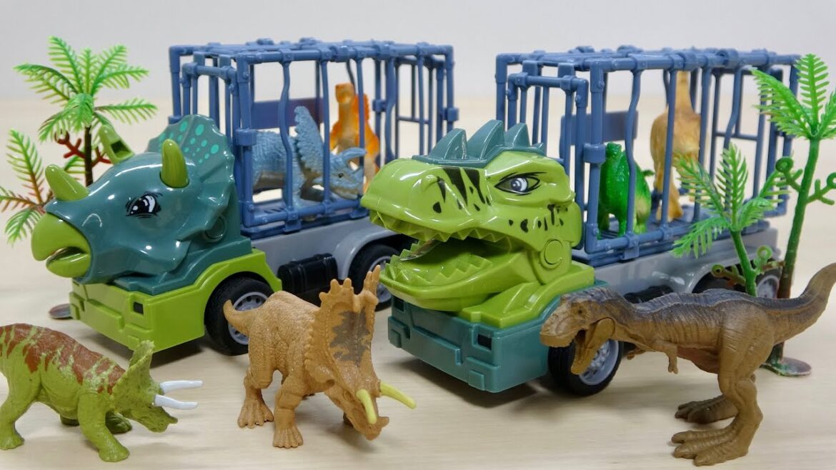 ティラノサウルス & トリケラトプスの恐竜運搬車🦖 Tyrannosaurus & Triceratops dinosaur carrier