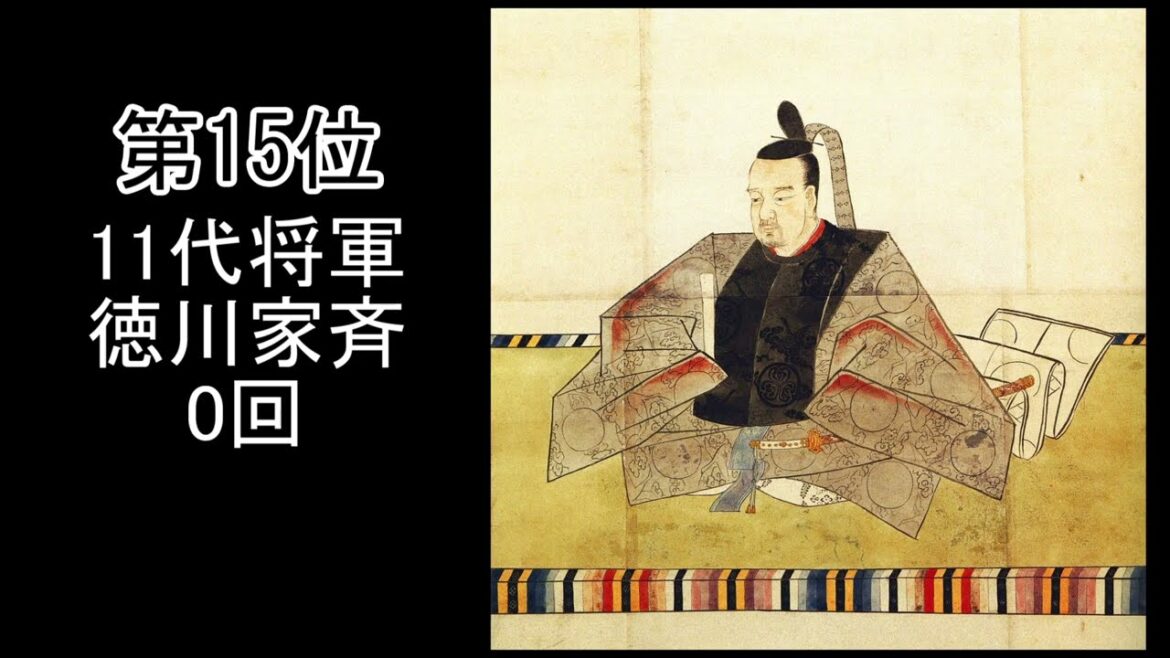 徳川将軍15代　大河ドラマ登場回数ランキング 【どうする家康】
