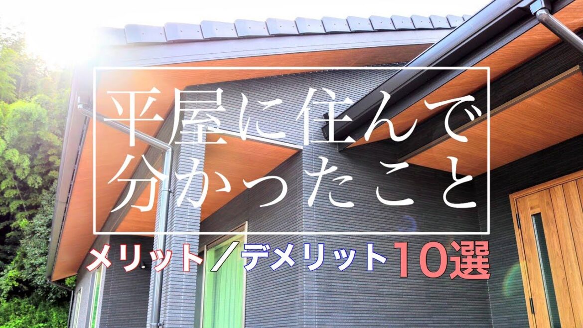 平屋に住んで分かったこと！メリット・デメリット 10選。知らないと失敗・後悔します。【新築/ルームツアー/注文住宅/一戸建て】