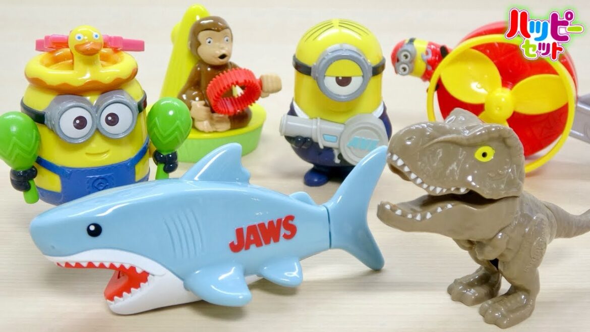 ハッピーセット 7/19~ ユニバーサル・スタジオ・ジャパン オールスターズ 第2弾 楽しく遊べるミニオン, JAWS, ジュラシックパーク 6種類を番号を見ながら開封! ハッピーセット 7/19~ ユニバーサル・スタジオ・ジャパン オールスターズ 第2弾 楽しく遊べるミニオン, JAWS, ジュラシックパーク 6種類を番号を見ながら開封!