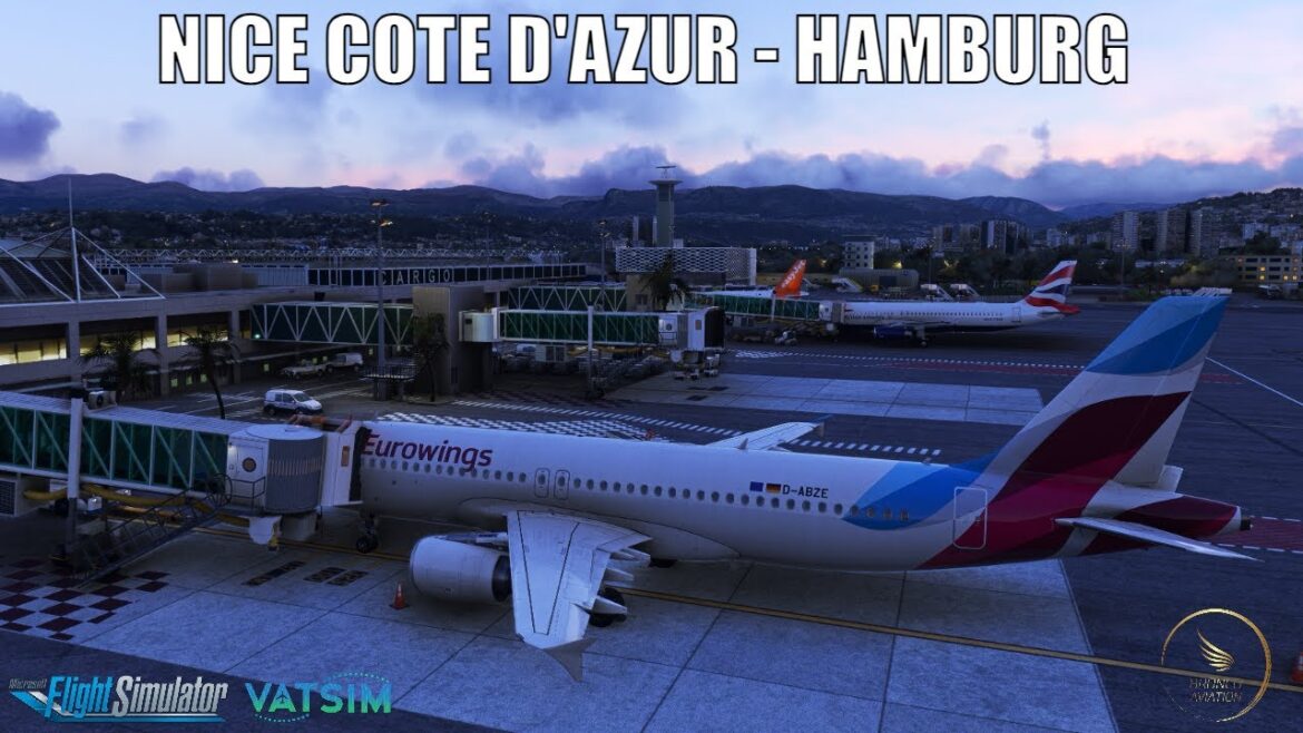MSFS | Nice cote d'Azur - Hamburg | Eurowings Fenix A320-200 | VATSIM