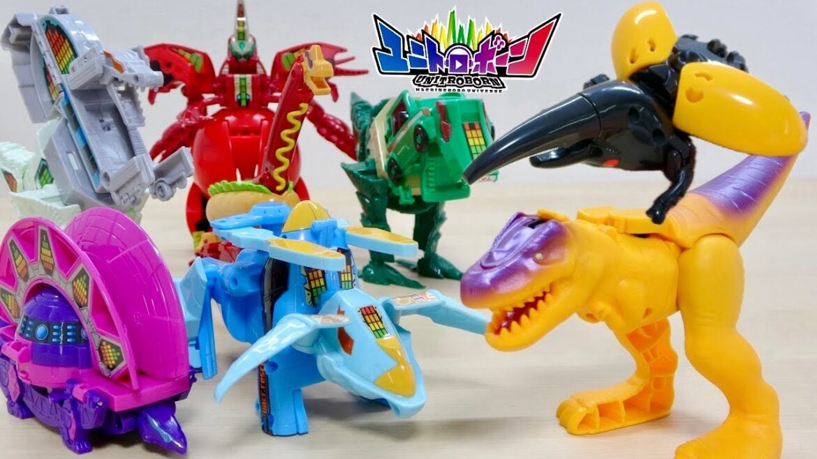 ありえない組み合わせ【ユニトロボーン】簡単変形ロボ! 恐竜 T-REXと昆虫 ヘラクレスオオカブトが合体🦖