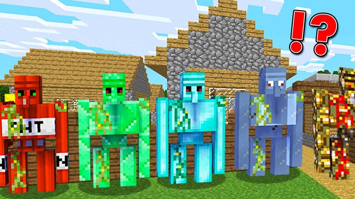 ゴーレムで村を守る難易度がガチで高すぎた！？【まいくら・マインクラフト】