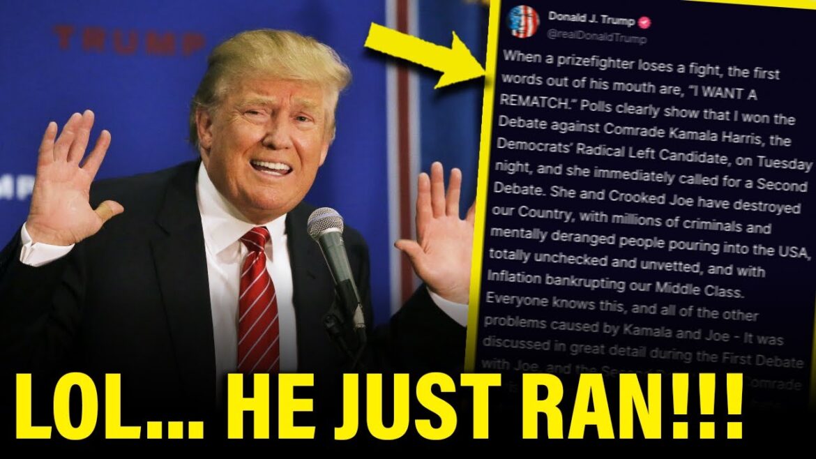 BREAKING: Trump RUNS SCARED from Kamala in DEBATE PANIC