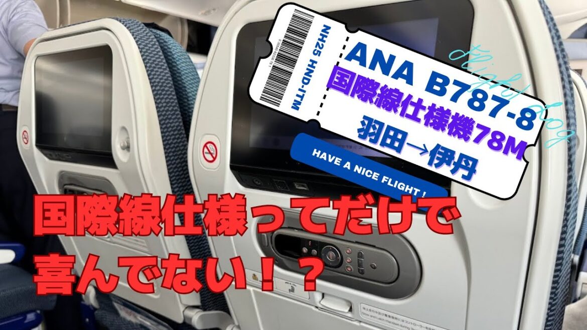 【国際線仕様機っていいの？】ANA B787-8 国際線仕様機　78M　羽田→伊丹【フライトログ】