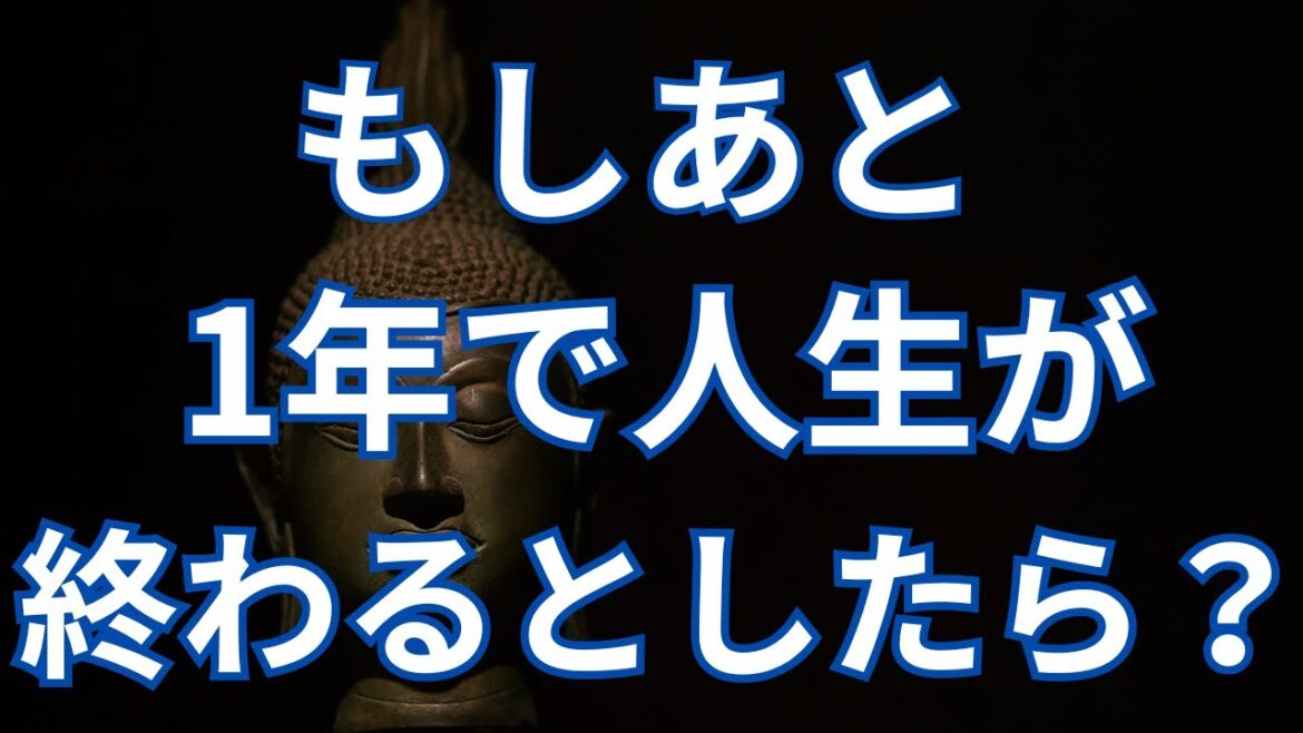 老後の生活　定年後　もしあと1年で人生が終わるとしたら？今すぐ気づくべき人生の意味　What if your life was over in one year?