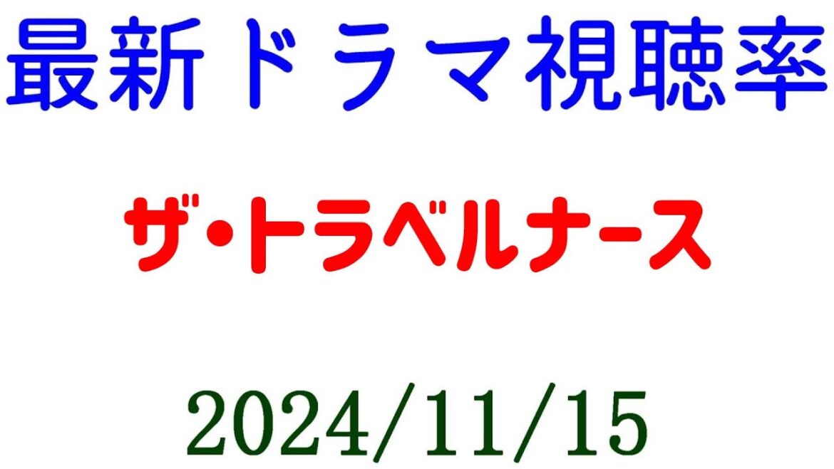 ザ・トラベルナース 高視聴率維持！ドラマ視聴率速報☆2024年11月15日付