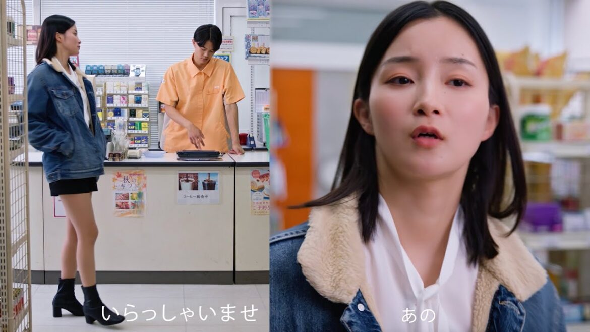 美脚の女性がコンビニで恥ずかしそうに買おうとしたものとは？／不二ラテックス新Web動画