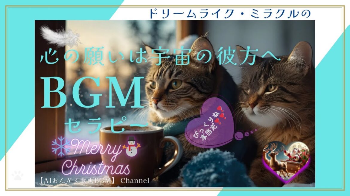ドリームライク・ミラクルBGMセラピー。【💛心の願いは宇宙の彼方へ】528Hz- 窓越しの夜景と共に 。トナカイさん＆サンタさんからの星降る夜のプレゼント。