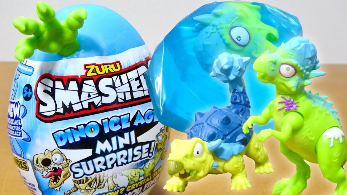 スライムから隠れたパーツを取り出して パキケファロサウルスを組み立て! SMASHERS DINO ICE AGE MINI SUPRISE