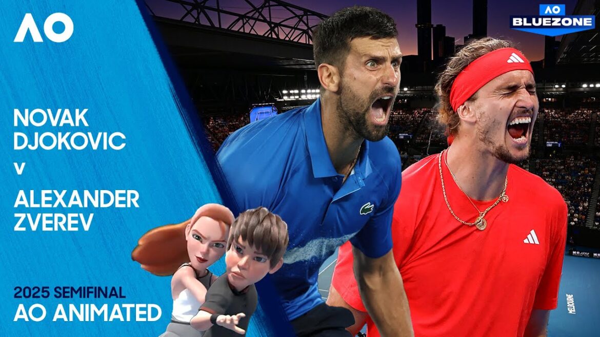 LIVE | Novak Djokovic v Alexander Zverev | AO Animated on Bluezone | Australian Open 2025 Semifinal