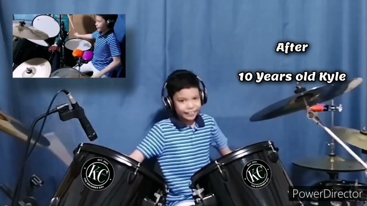 " Fight Song " Before and After Progress By Kyle Castro #fightsong #music #drummerboy