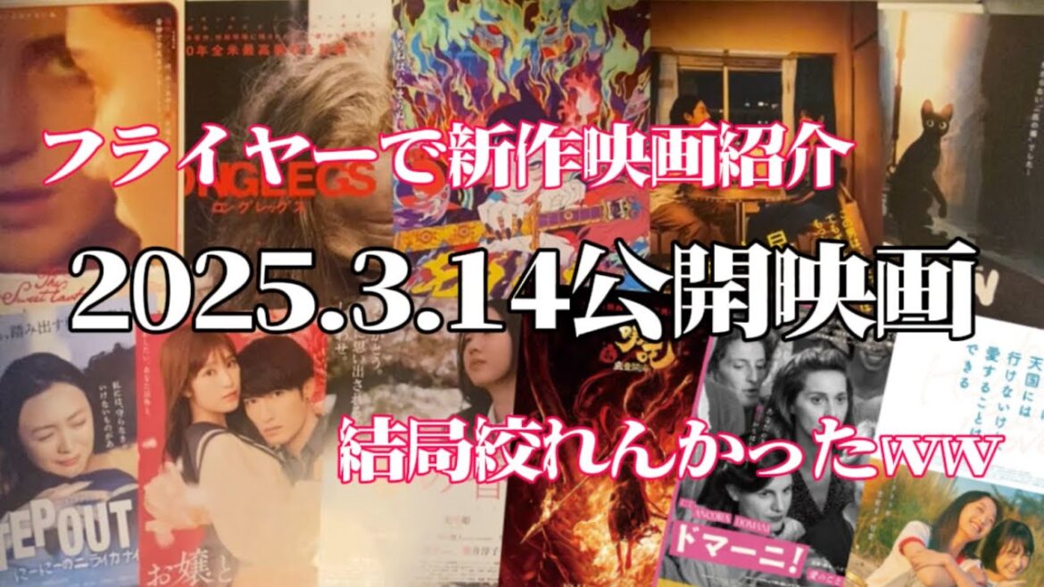 【新作映画紹介】🎞️ 2025.3.14公開の映画🎞️フライヤーでサクサクっと12本紹介✨