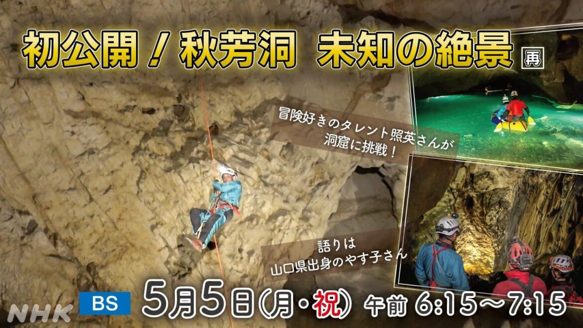 初公開!秋芳洞 未知の絶景 NHK-BSで再放送！5月5日(月) 午前6:15〜 | NHK山口