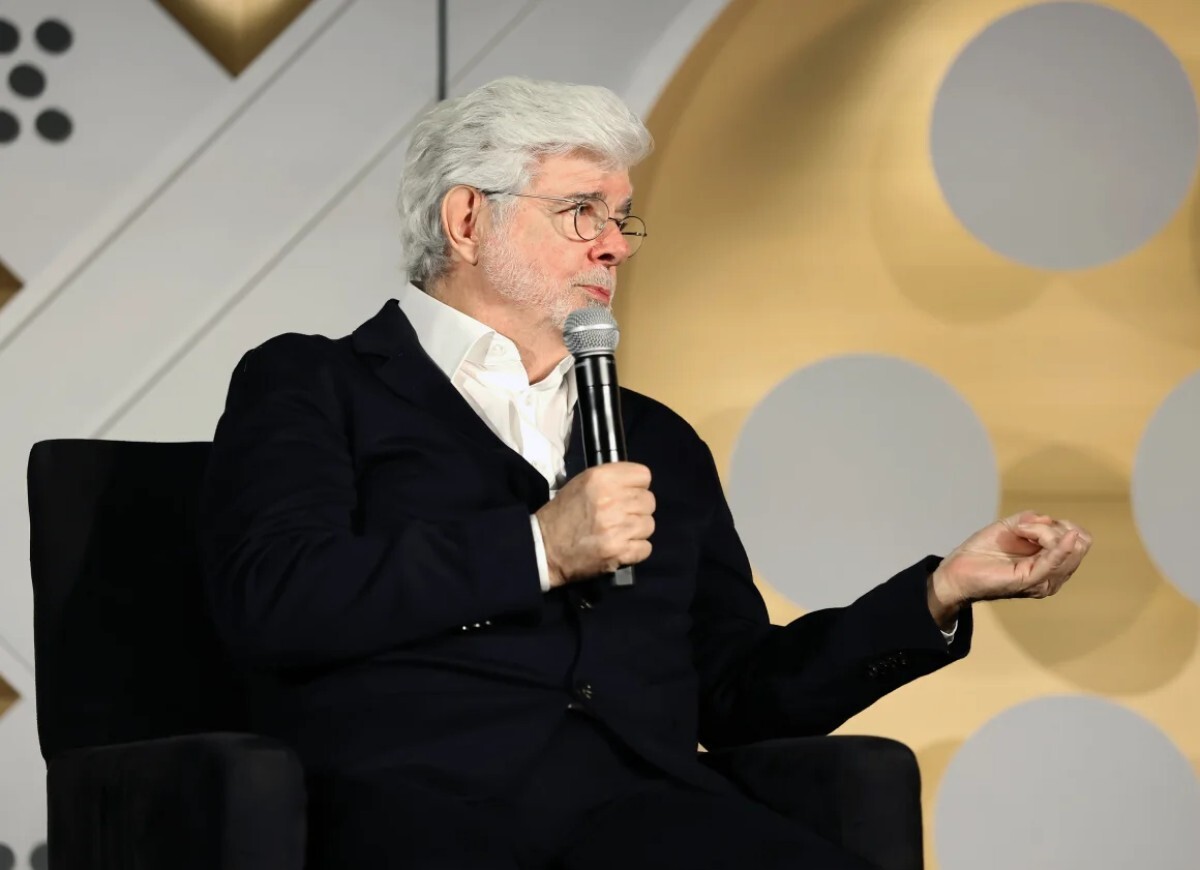 TCMクラシック映画祭で登壇したジョージ・ルーカス氏=24日/Emma McIntyre/Getty Images