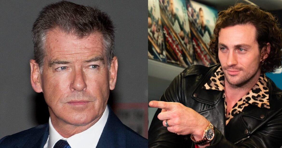 ピアース・ブロスナンとアーロン・テイラー＝ジョンソン