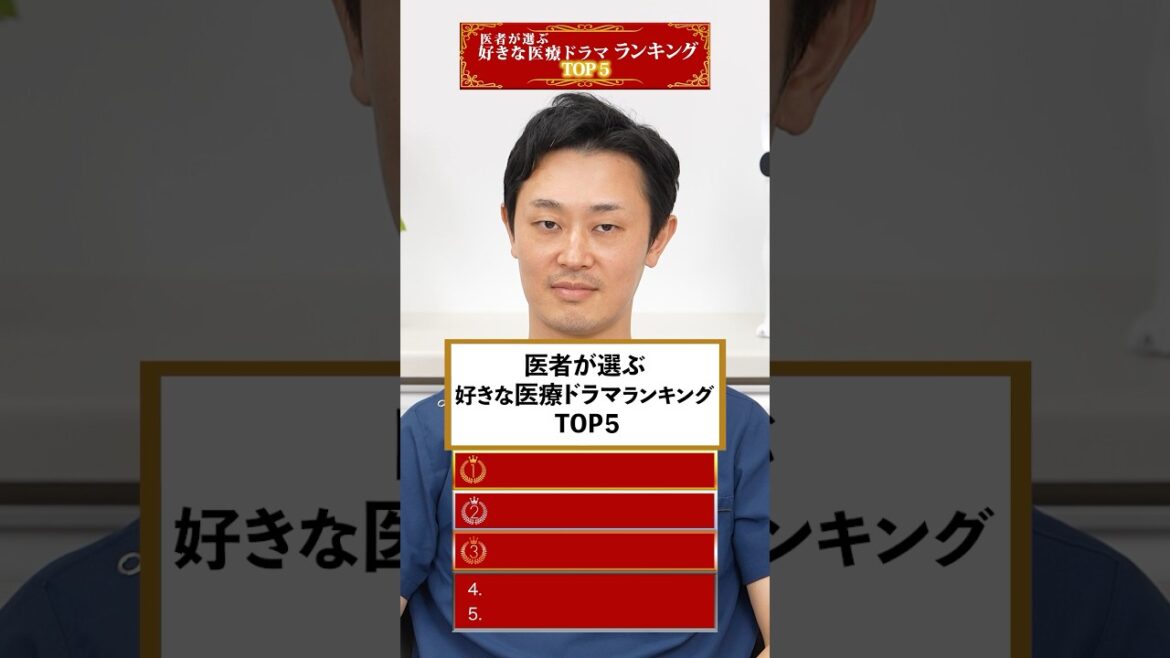 医者が好きな医療ドラマランキング当てます#shorts