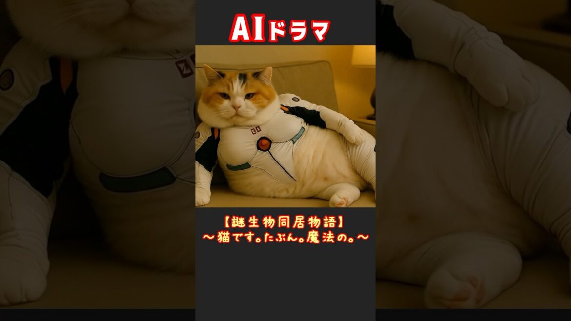【AIドラマ】謎生物同居物語～猫です。たぶん～予告動画【AI猫】