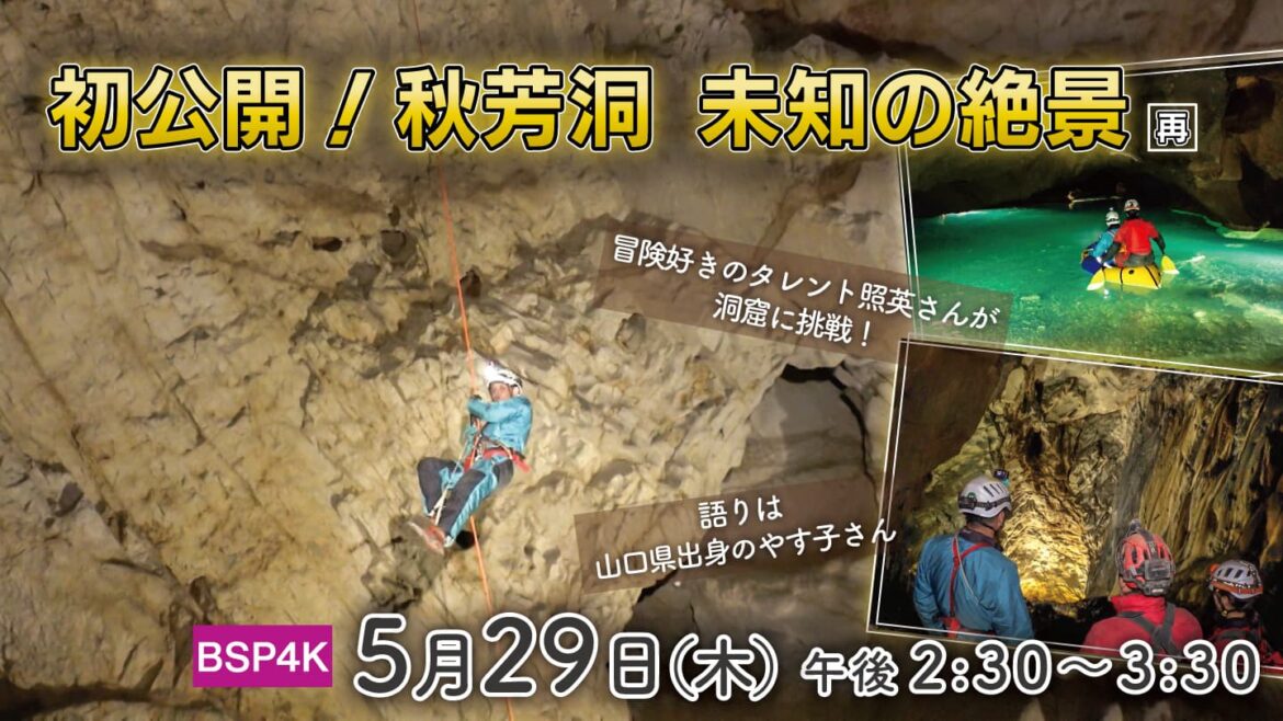初公開!秋芳洞 未知の絶景 NHK-BS４Kでも再放送！5月29日(木) 午後2:30〜 | NHK山口