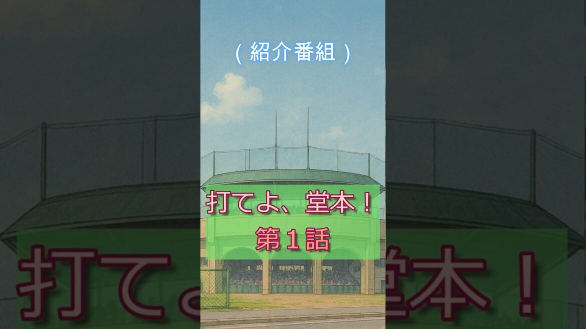 「打てよ、堂本！」第1話の紹介　#shorts #野球 #連載  #広島弁 #ドラマ