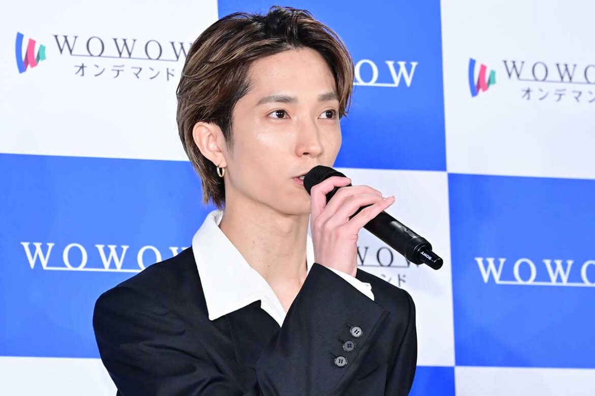 完成報告会に出席したSixTONESの田中樹【写真：ENCOUNT編集部】