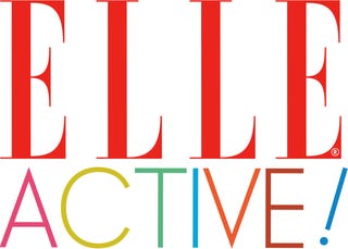 logo for elle active featuring the brand name stylized with vibrant colors