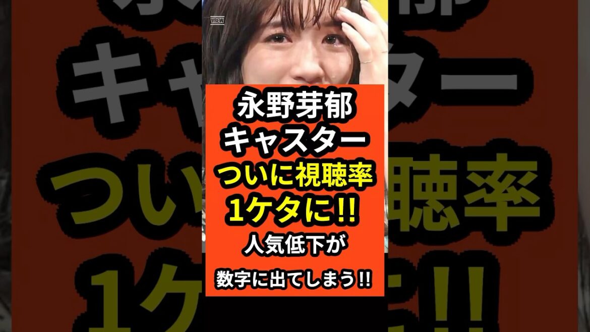 【衝撃】永野芽郁のキャスターがついに視聴率1ケタに‼︎深刻な人気低下か⁉︎#shorts #永野芽郁 #田中圭 #キャスター