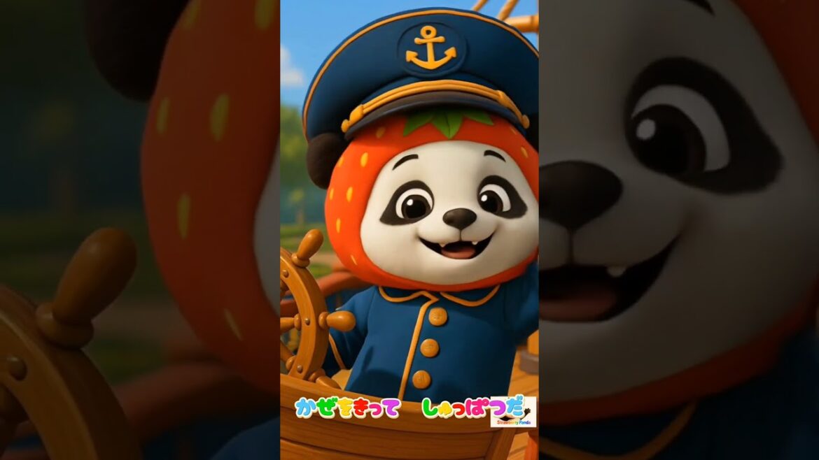 🛳いちごパンダ船長が 公園で大ぼうけん！？🍓  ✨こうえんソング3 はあした朝7時こうかい！  おたのしみに〜！#いちごパンダ #こうえんソング3 #幼児向け #ピクサー風 #キッズソング
