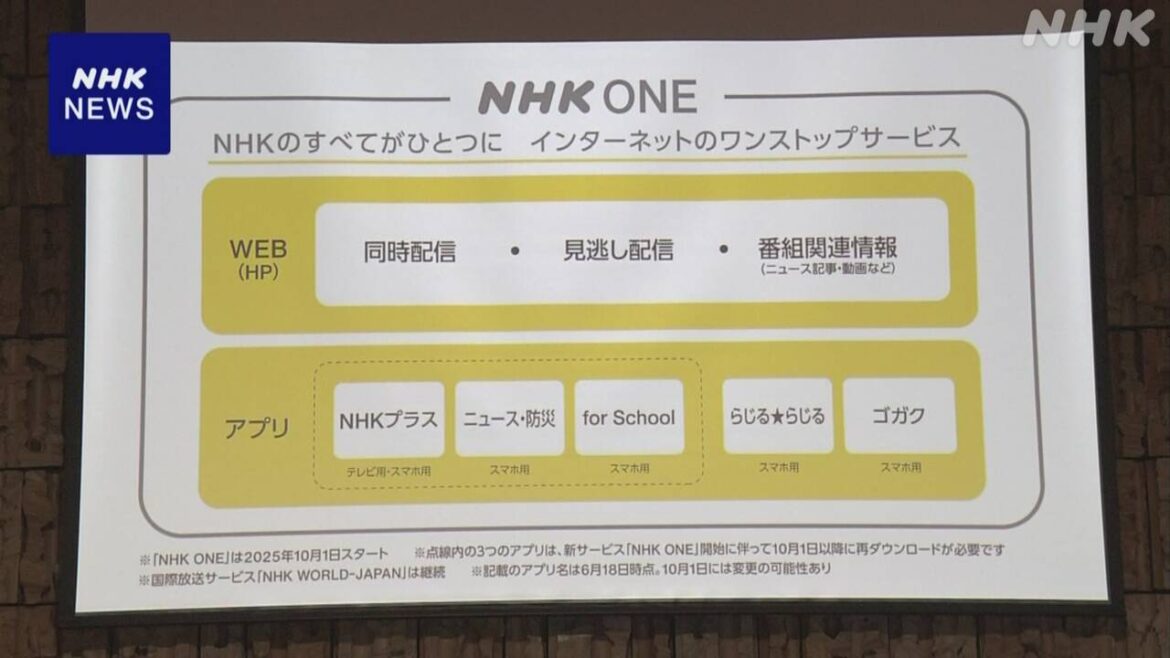 NHK発表 10月開始の新たなネットサービス名称は「NHK ONE」 | NHK
