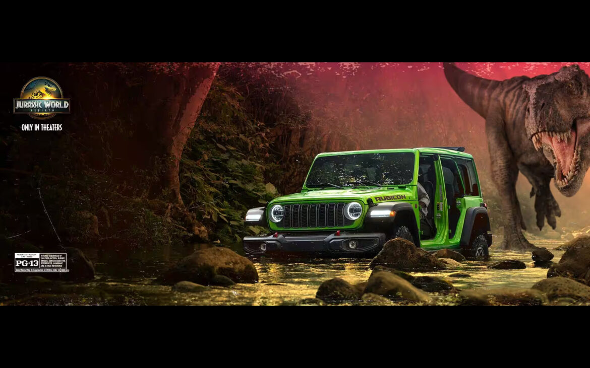 ジープ、映画「ジュラシック・ワールド／復活の大地」劇中登場モデル「ラングラー」を特別展示 - Car Watch