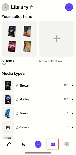 SNSアプリ「Shelf」の操作画面