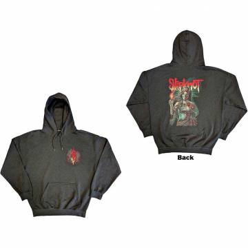 SLIPKNOT Unisex Pullover Hoodie: Burn Me Away (Back Print) - CHARCOAL GREY